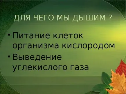 Prezentarea lecției în jurul lumii pe această temă - corpul uman (prezentări de școală elementară a prezentat lumii o lecție pe tema & quot ;. Corpul uman și ceea ce respirăm & quot;) Prezentarea lecției în jurul lumii pe această temă - corpul uman