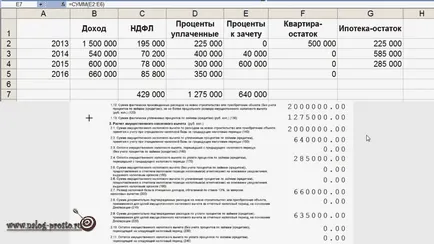 EXEMPLUL 3 declarație de interese sub formă NDFL ipotecare