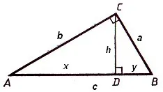 triunghi, teorema lui Pitagora, raportul dintre ipotenuzei și picioarele - geometria (Pitagora) triunghi, teorema lui Pitagora, raportul dintre ipotenuzei și picioarele - geometria