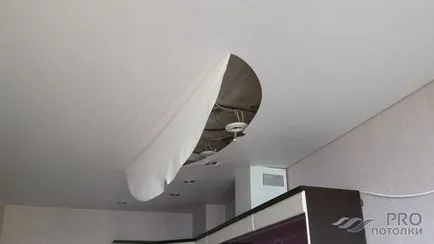 Repararea de tavane suspendate după o tăietură cu mâinile cum să repare o tăietură (video) propotolki