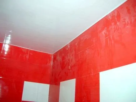 Repararea plafonului în baie cu instruirea lor mâini, video și foto
