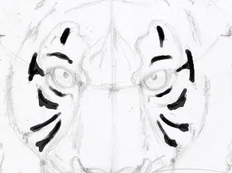 Desen etape bot creion de tigru (Tiger) Desena o fata creion etape de tigru