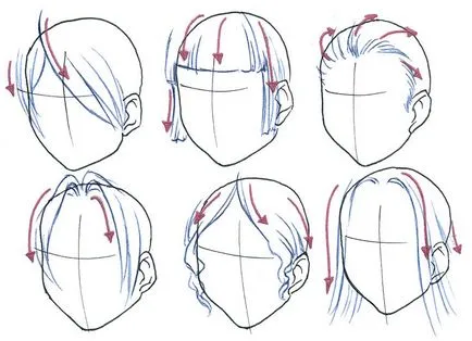 Desenați păr în stilul de anime