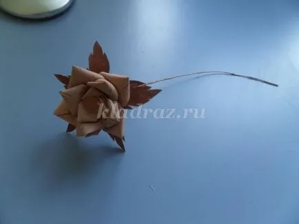 Rose din coajă de mesteacăn cu mâinile lor (autor) Rose din scoarță de mesteacăn cu mâinile lor
