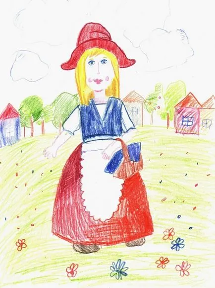 Desenați o pălărie roșie