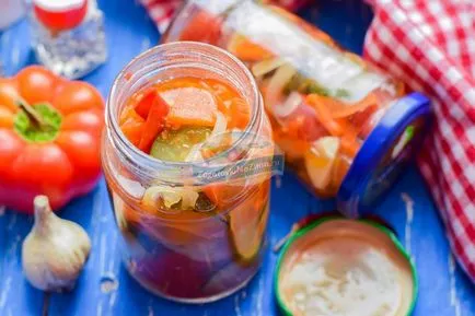 Salata de castraveti, rosii si morcov „Moscova“, în timpul iernii, cu un pas cu pas fotografii reteta (tomate) Salata de castraveti, rosii si morcov „Moscova“, în timpul iernii, cu un pas cu pas reteta fotografii
