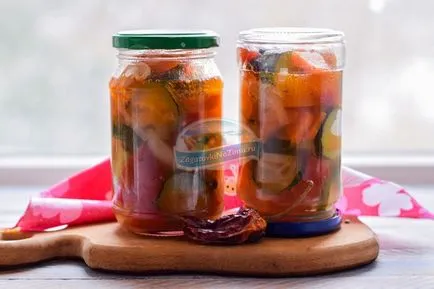 Salata de castraveti, rosii si morcov „Moscova“, în timpul iernii, cu un pas cu pas fotografii reteta (salata de castraveti) Salata de castraveti, rosii si morcov „Moscova“, în timpul iernii, cu un pas cu pas reteta fotografii
