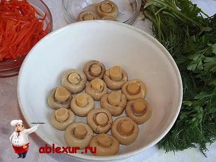 Salata - poiană ciuperci - reteta de pui cu fotografie (pui) Salata - Glade ciuperci - reteta de pui cu o fotografie