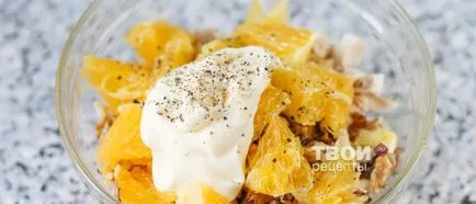Salata cu pui si portocala - o reteta delicioasa cu pas cu pas fotografii (pui) Salata cu carne de pui si portocale - o reteta delicioasa cu pas cu pas fotografii