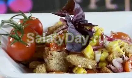 Salata cu crutoane - hrănitoare și benefice pentru reteta digestiv cu fotografii și video