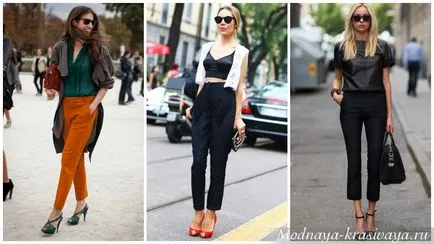 Din ceea ce sa poarte pantaloni trunchiate - 95 fotografie 2017 în diferite stiluri (uzura) Din ceea ce sa poarte pantaloni trunchiate - 95 fotografie 2017 în diferite stiluri
