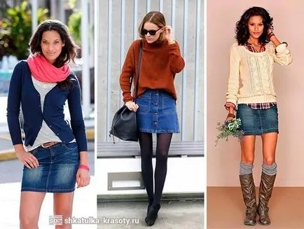 Din ceea ce sa poarte fusta denim - 170 fotografie, Beauty Box