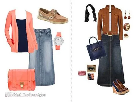 Din ceea ce sa poarte fusta denim - 170 fotografie, Beauty Box