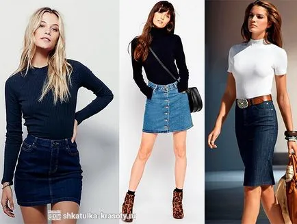 Din ceea ce sa poarte fusta denim - 170 fotografie, Beauty Box
