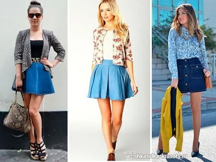 Din ceea ce sa poarte fusta denim - 170 fotografie, Beauty Box