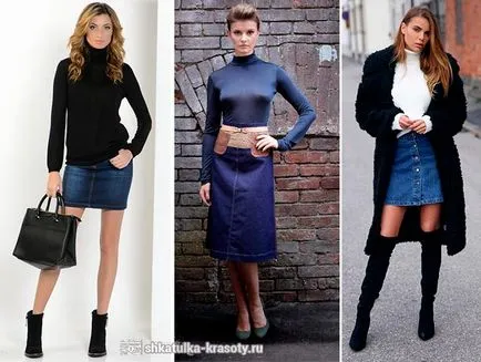 Din ceea ce sa poarte fusta denim - 170 fotografie, Beauty Box