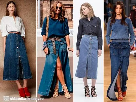 Din ceea ce sa poarte fusta denim - 170 fotografie, Beauty Box
