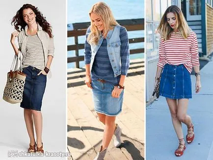Din ceea ce sa poarte fusta denim - 170 fotografie, Beauty Box