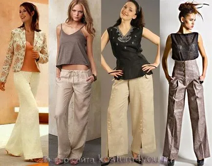Din ceea ce sa poarte pantaloni largi lenjerie foto dreapta (uzura) Din ceea ce sa poarte pantaloni lenjerie largă foto dreapta