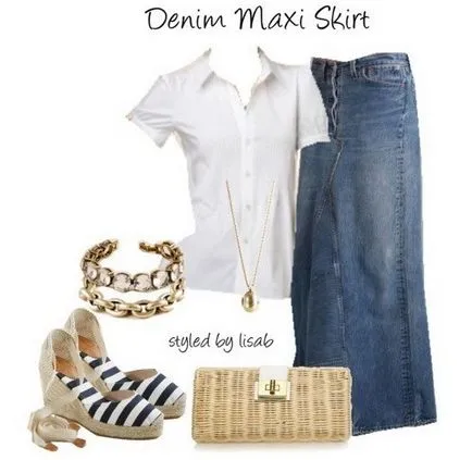 Din ceea ce sa poarte denim fusta versiuni elegante de imagini (denim) Din ceea ce sa poarte denim fusta opțiuni elegante imagini