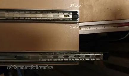 Pasul 55 - Instalarea de cutii de pe ghidaje cu bile - face mobilier de ei înșiși (noi înșine) Pasul 55 - Instalarea de cutii de pe ghidaje cu bile - să se facă mobilier