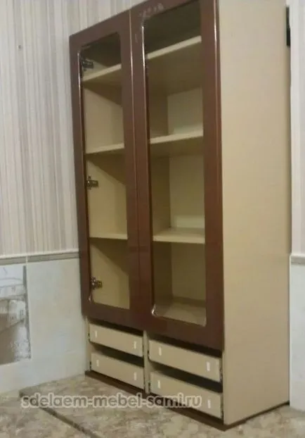 Pasul 55 - Instalarea de cutii de pe ghidaje cu bile - face mobilier de sine (noi înșine) Pasul 55 - Instalarea de cutii de pe ghidaje cu bile - să se facă mobilier
