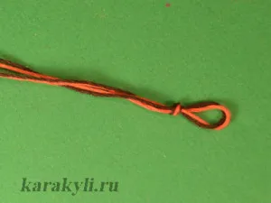 Corzile de patru fir cu mâinile, bilețel (Haine pentru păpuși) Corzile de patru fir cu mâinile, mâzgălească