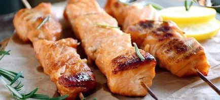 Frigarui de pește - retete pe gratar si in cuptor (shish kebab) Frigarui de pește - retete pe gratar si in cuptor