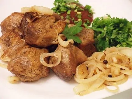 shish kebab într-o tigaie - și cărbune nu este necesar!