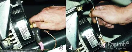 Eliminarea generatorului, înlocuirea rolei și setarea inversă, vase (detaliu) Îndepărtarea Generator, înlocuirea unui scripete și o setare inversă, vaze