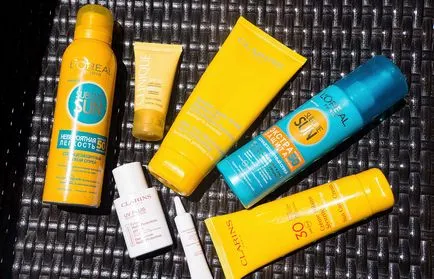 De protecție solară pentru față și corp Clarins, Clinique, l - paris oreal (spray de corp) De protecție solară pentru față și corp clarins, clinique, l - Paris oreal