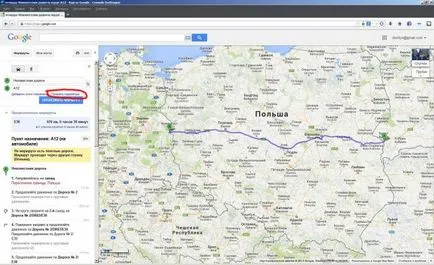 Creați o hartă traseu pe exemplu GoogleMaps