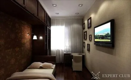 Dormitor cu balcon - foto și video soluție de imagini mici și design unic (pat) Dormitor cu balcon - foto și video soluție de imagini mici și design unic