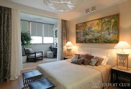 Dormitor cu balcon - foto și video soluție de imagini mici și design unic (interior dintr-un dormitor cu un balcon) Dormitor cu balcon - foto și video soluție de imagini mici și design unic