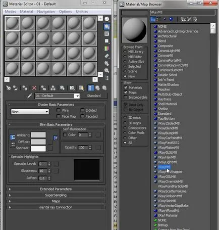 Crearea de materiale de bază în vray