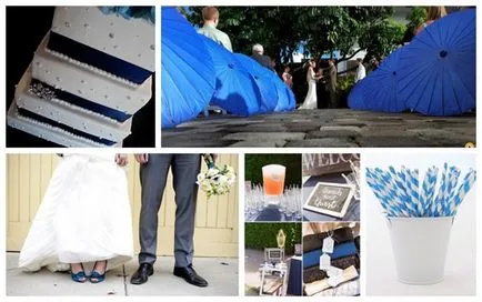 Albastru de culoare decorare nunta regala, nunta frumoasa, originală, neobișnuit, elegant