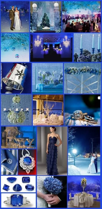 Albastru de culoare decorare nunta regala, nunta frumoasa, originală, neobișnuit, elegant