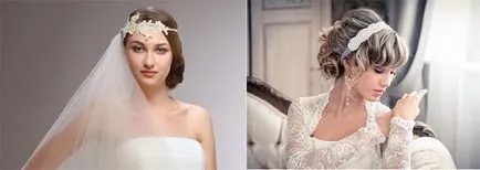 Coafuri pentru janta pe banda elastica, cu flori sau un voal, foto și video