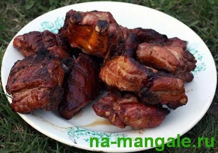Coaste de porc gratar in trei diferite marinade (coaste de porc bec) coaste de porc la grătar în trei diferite marinatelor