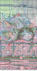 schema de broderie pisică