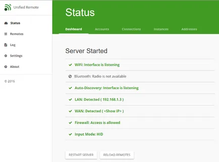 PC-ul de control de la distanță cu ajutorul telecomenzii unificate pentru Android
