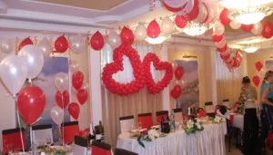 Decorarea sălii pentru baloane nunta idei, fotografii, sfaturi
