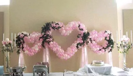 Decorarea sălii pentru baloane nunta idei, fotografii, sfaturi