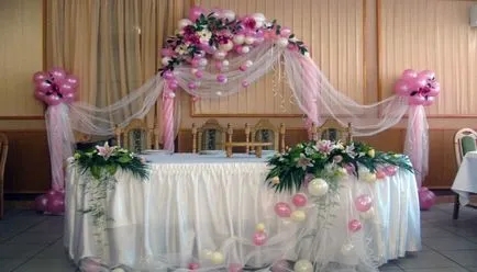 Decorarea sălii pentru baloane nunta idei, fotografii, sfaturi