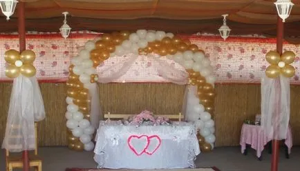 Decorarea sălii pentru baloane nunta idei, fotografii, sfaturi