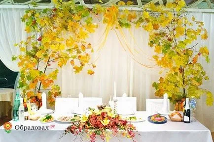 Decorare nunta masa de miri - o fotografie (decor) Decorare nunta de masă miri - fotografie