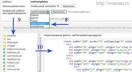Instalați șablon CMS site-ului DLE