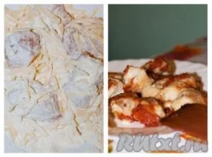 Salata Layered cu pui, morcovi si branza - gatiti pas cu pas, cu fotografii