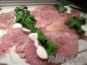 Salata Layered cu pui, morcovi si branza - gatiti pas cu pas, cu fotografii