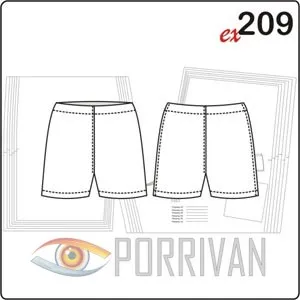 Model de pantaloni scurți de femei cu elastic (banda de cauciuc) Model de pantaloni scurți de femei cu elastic